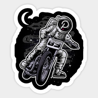 Astronaut Motorbike Polkadot DOT To The Moon Crypto Token Cryptocurrency Wallet Birthday Gift For Men Women Kids Sticker